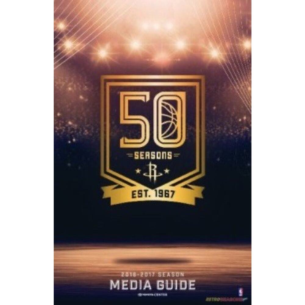 Houston Rockets 2016-17 Official Media Guide 50 Cover On 12x8in Metal Sign